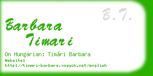 barbara timari business card
