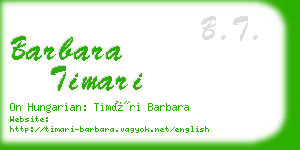 barbara timari business card